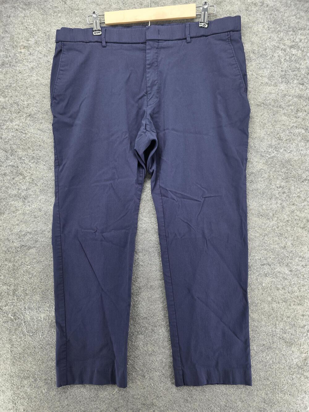 Ralph Lauren Pants Mens 38x28 Blue Chino Straight Fit Flat Front Pockets